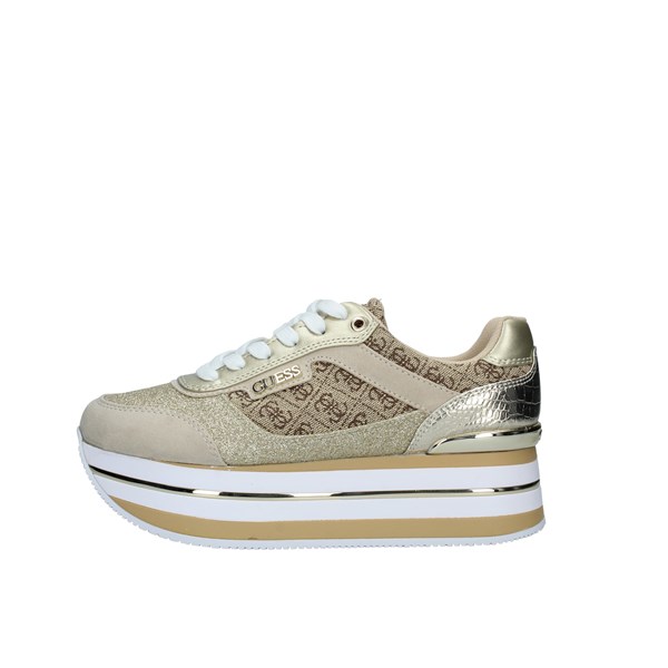 Guess Scarpe Donna SNEAKERS BEIGE GOLD FL5HNSFAL12