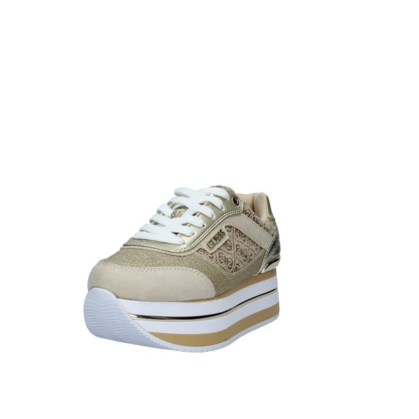 Guess Scarpe Donna SNEAKERS BEIGE GOLD FL5HNSFAL12