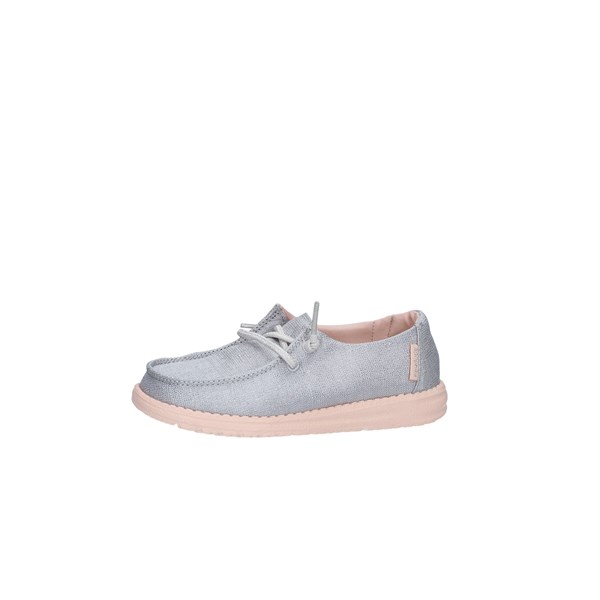 DUDE Scarpe Bambina SNEAKERS SILVER WENDY YOUTH